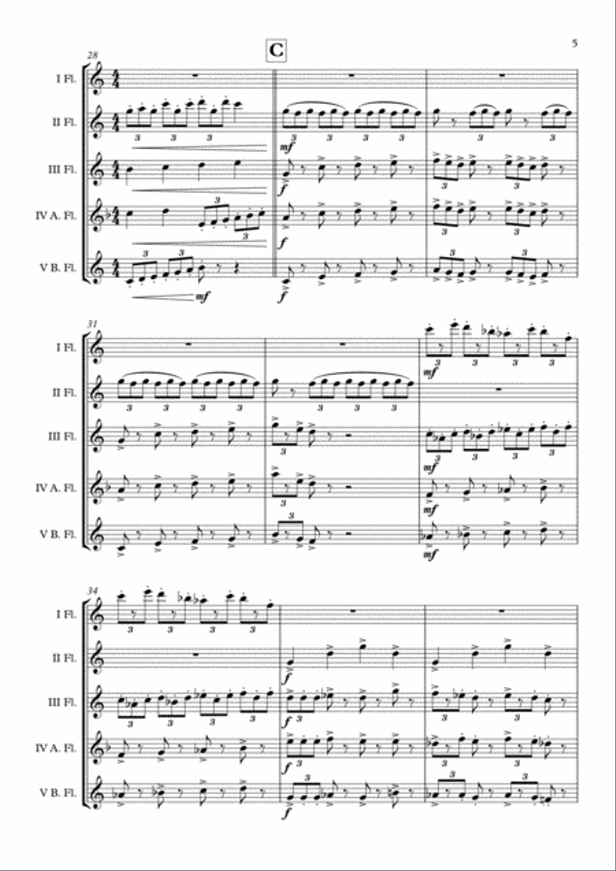 Flying Flute Choir scores gallery preview page 6
