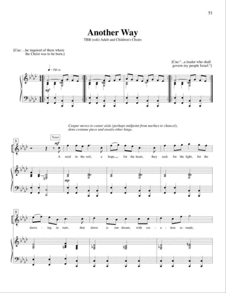 Strange Places (Christmas Pageant) 4-Part scores gallery preview page 15