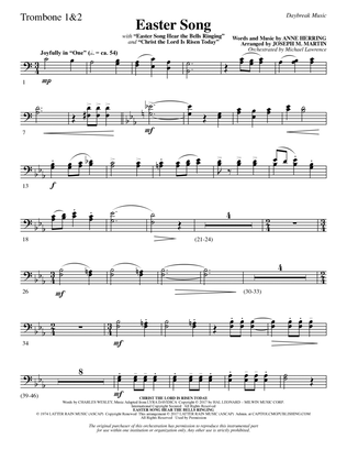 Book cover for Easter Song (with Christ The Lord Is Risen Today) - Trombone 1 & 2
