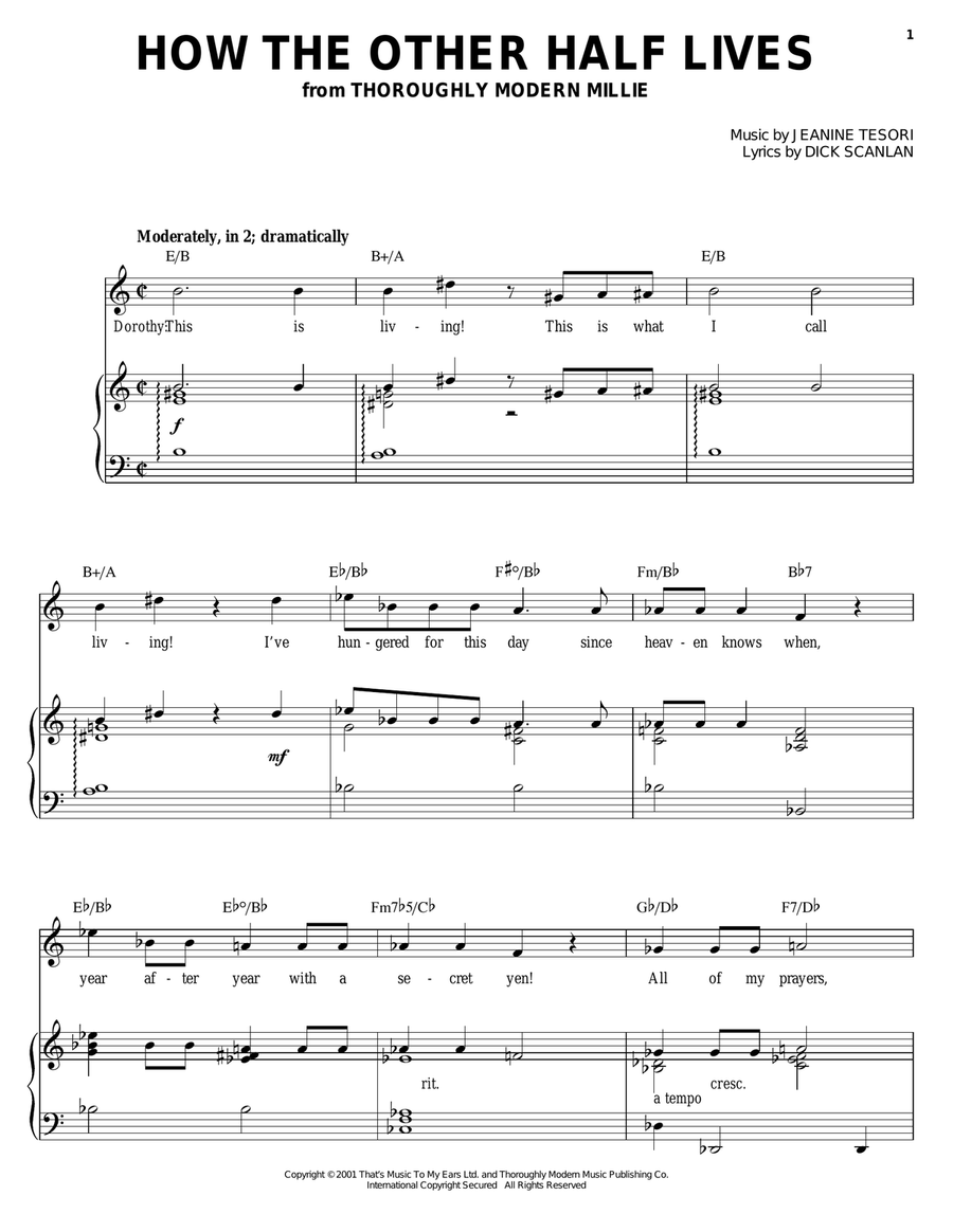 How The Other Half Lives How The Other Half Lives Piano, Vocal, Guitar scores gallery preview page 1