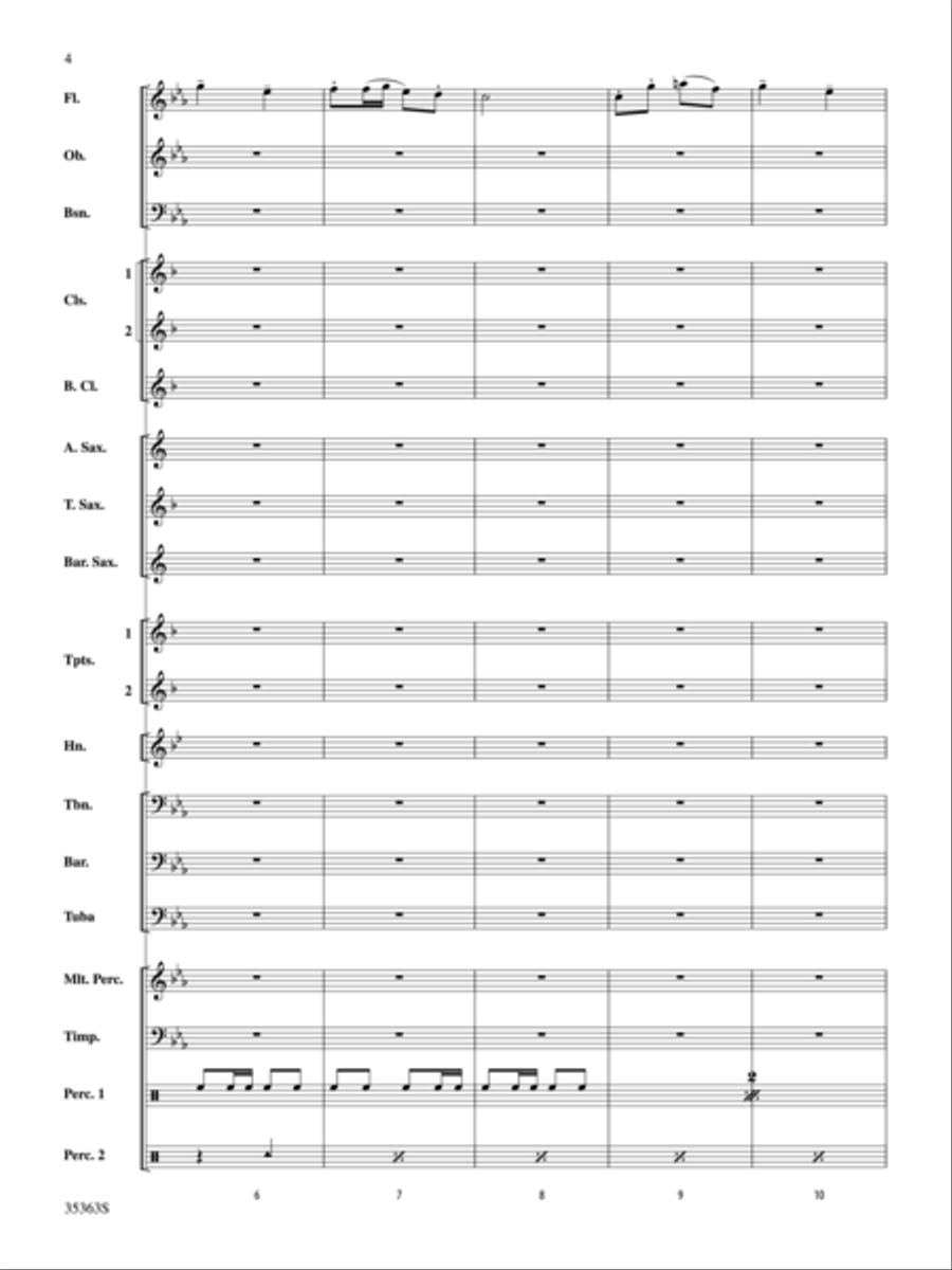 Fantasia on Christmas Comes Anew Concert Band scores gallery preview page 3