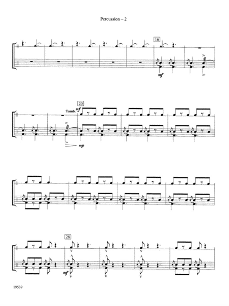 Two Irish Sketches: 1st Percussion Concert Band scores gallery preview page 2