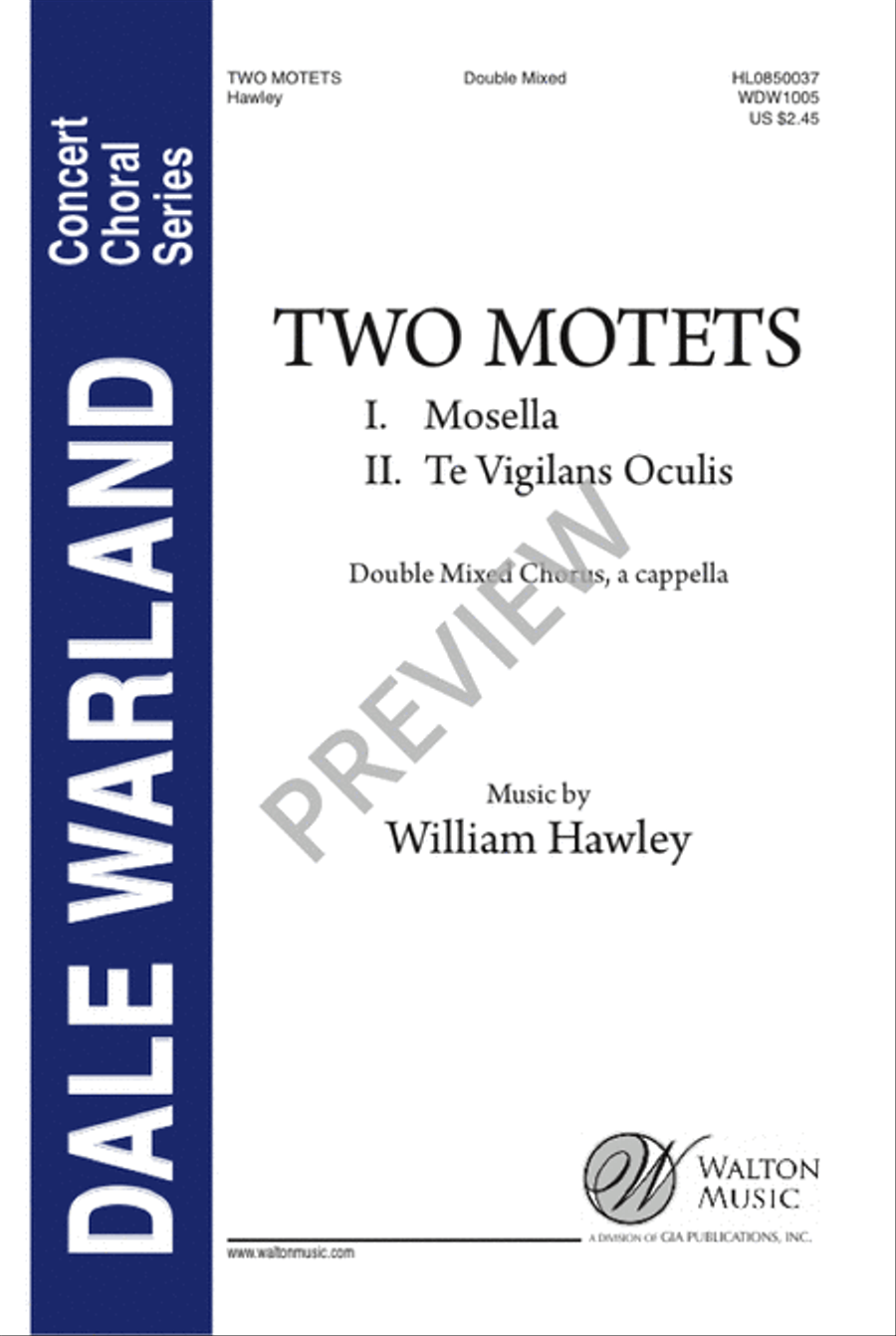 Two Motets (1. Mosella, 2. Te Vigilans Oculis) 4-Part scores gallery preview page 2