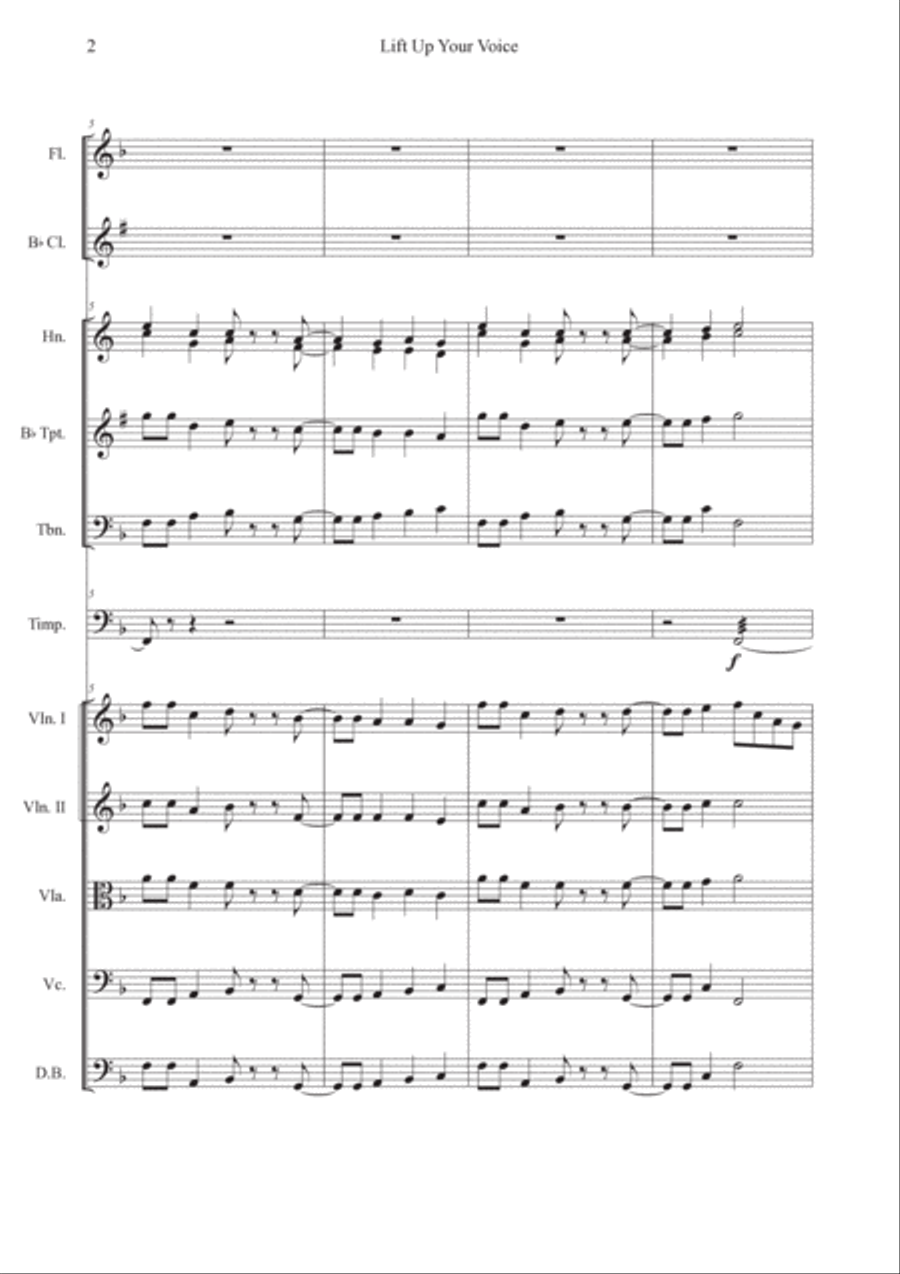 Lift Up Your Voice - Score Only Chamber Music scores gallery preview page 2