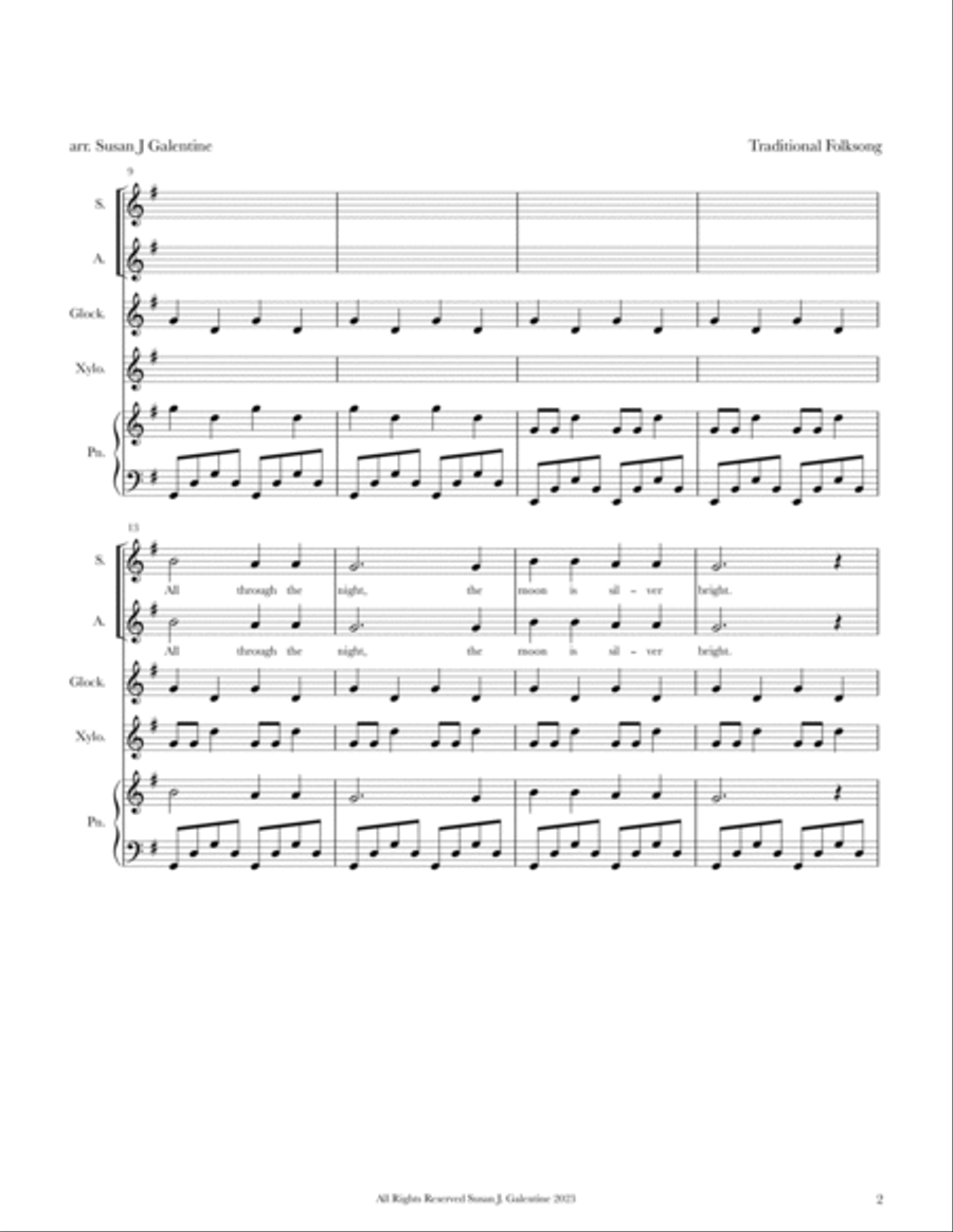 Night Song Percussion scores gallery preview page 2
