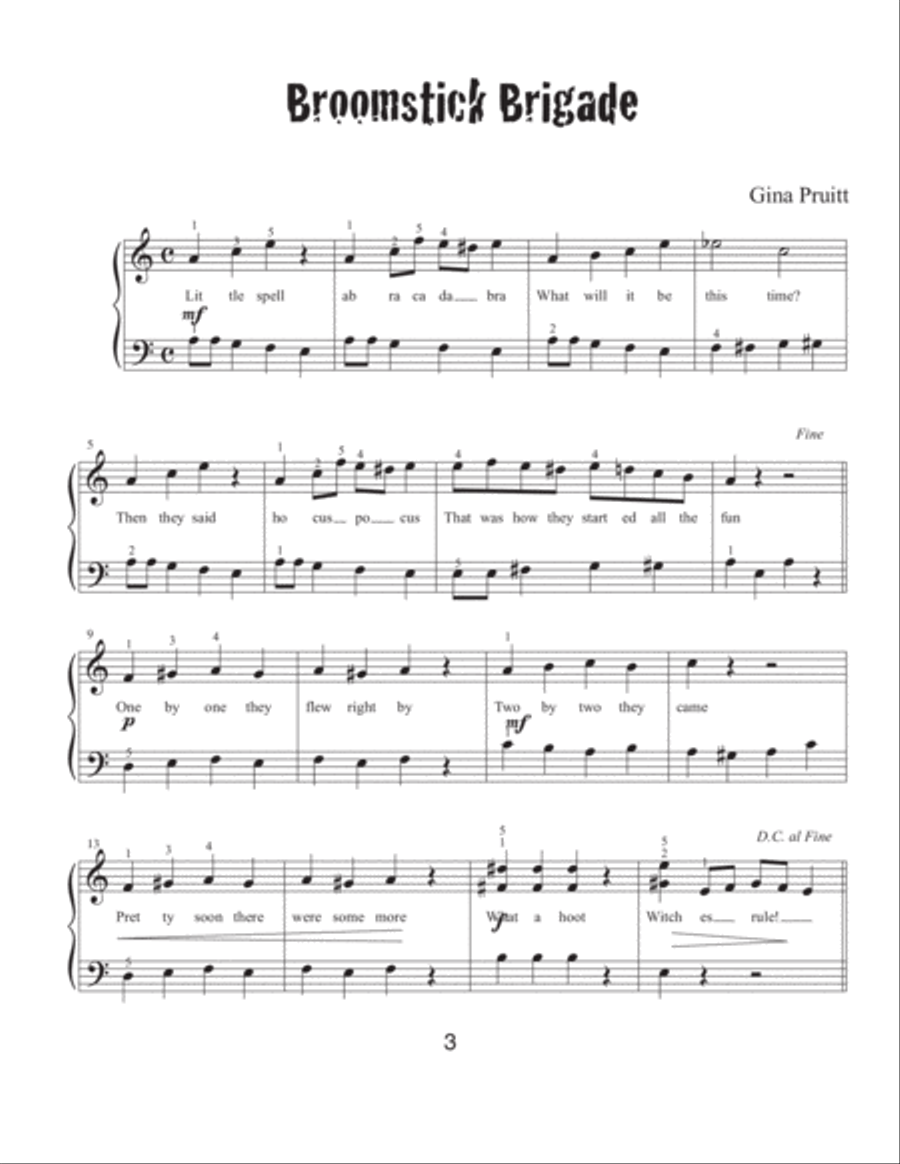 Halloween Hurrah Easy Piano scores gallery preview page 5