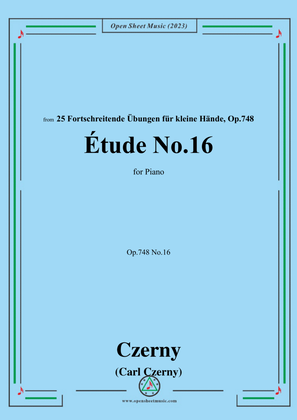 Book cover for C. Czerny-Exercise No.16,Op.748 No.16