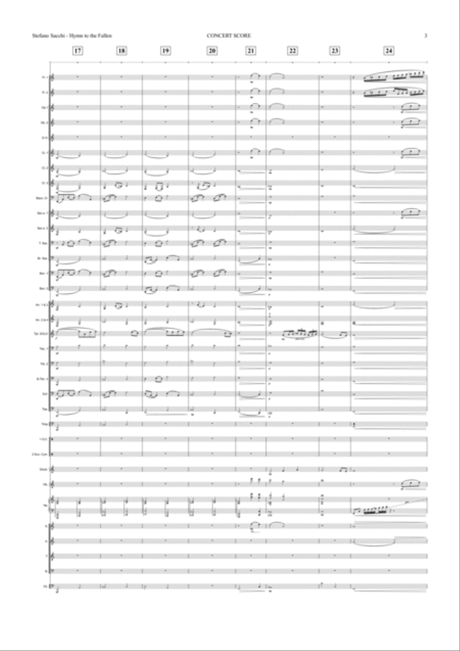 Hymn to the Fallen Hymn to the Fallen Concert Band scores gallery preview page 3