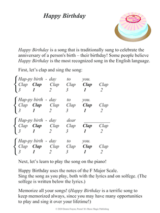 Book cover for Happy Birthday (big letter notation)
