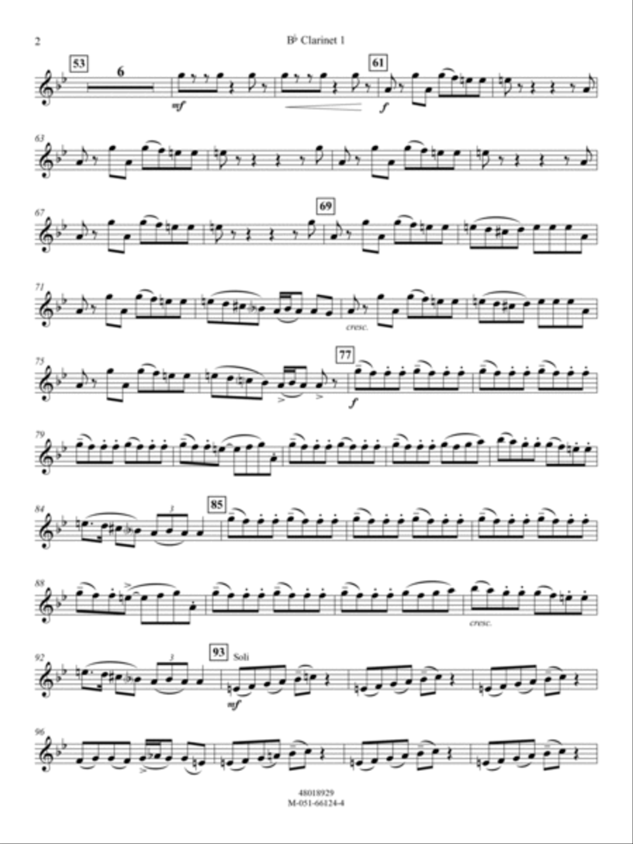 Albanian Dance - Bb Clarinet 1 Concert Band scores gallery preview page 2