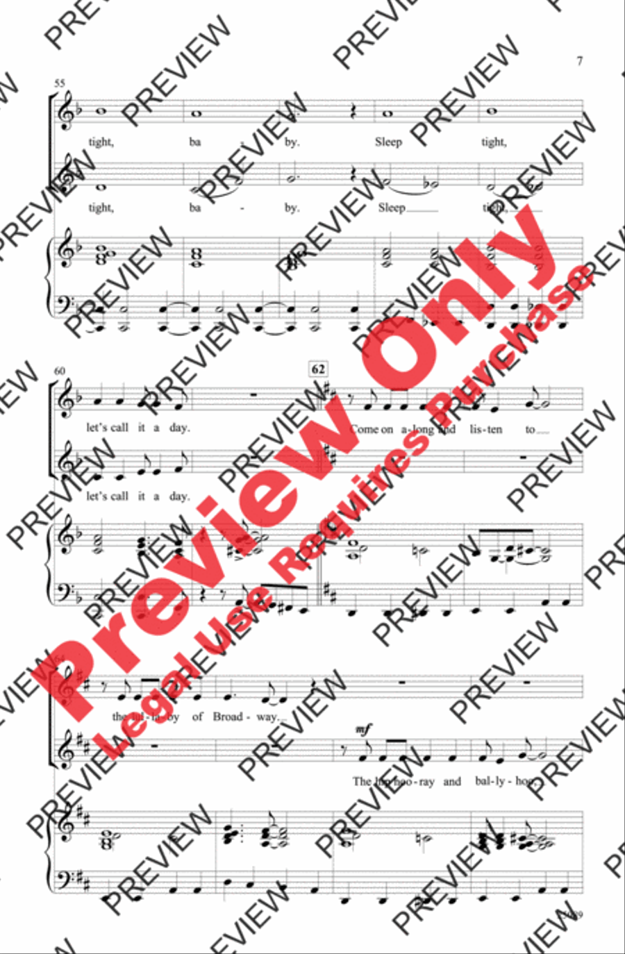 Lullaby of Broadway (and Forty-Second Street) 2-Part scores gallery preview page 7