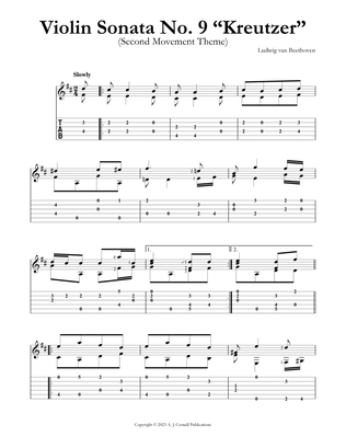Violin Sonata No. 9 “Kreutzer” (Second Movement Theme)