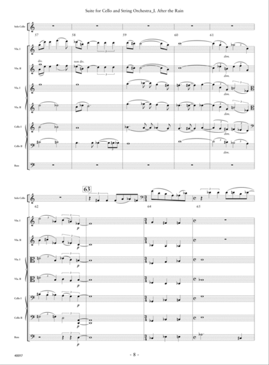 Suite for Cello and String Orchestra String Orchestra scores gallery preview page 5