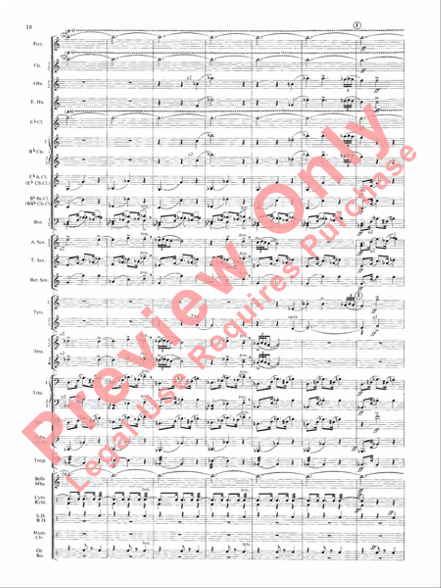 Symphonic Dance No. 3 (Fiesta) Concert Band scores gallery preview page 21