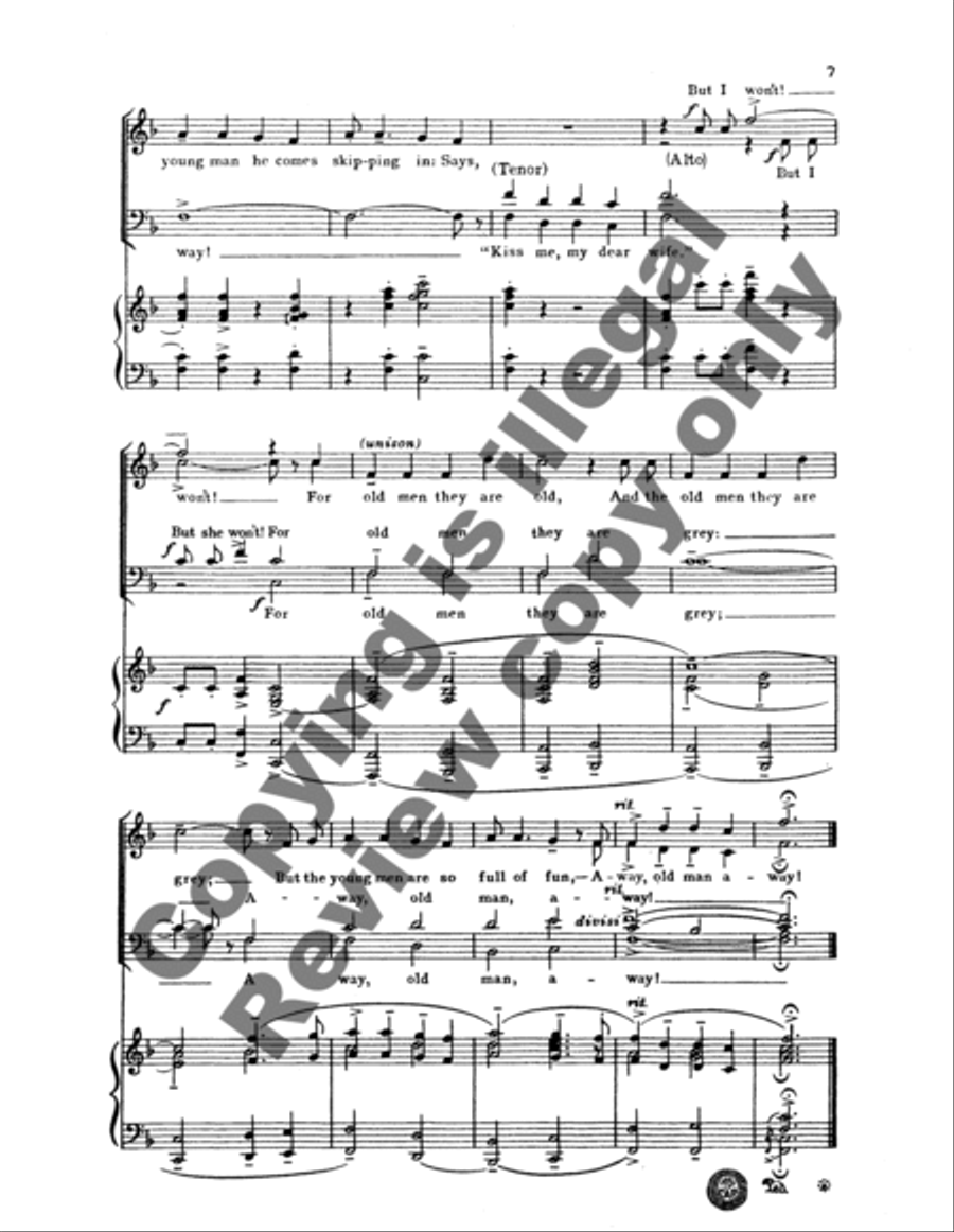The Rich Old Miser Courted Me 4-Part scores gallery preview page 8