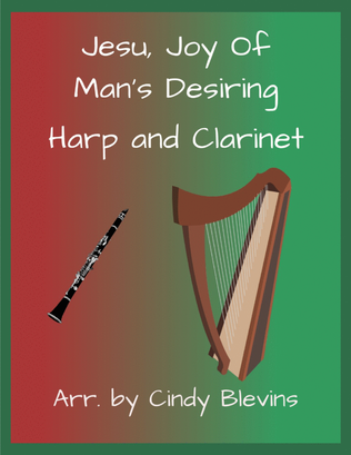 Book cover for Jesu, Joy of Man's Desiring, for Harp and Clarinet