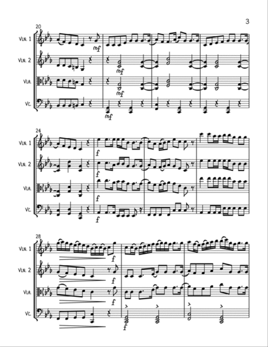 The Wellerman Sea Shanty - String Trio (optional vln2 or vla) String Trio scores gallery preview page 3
