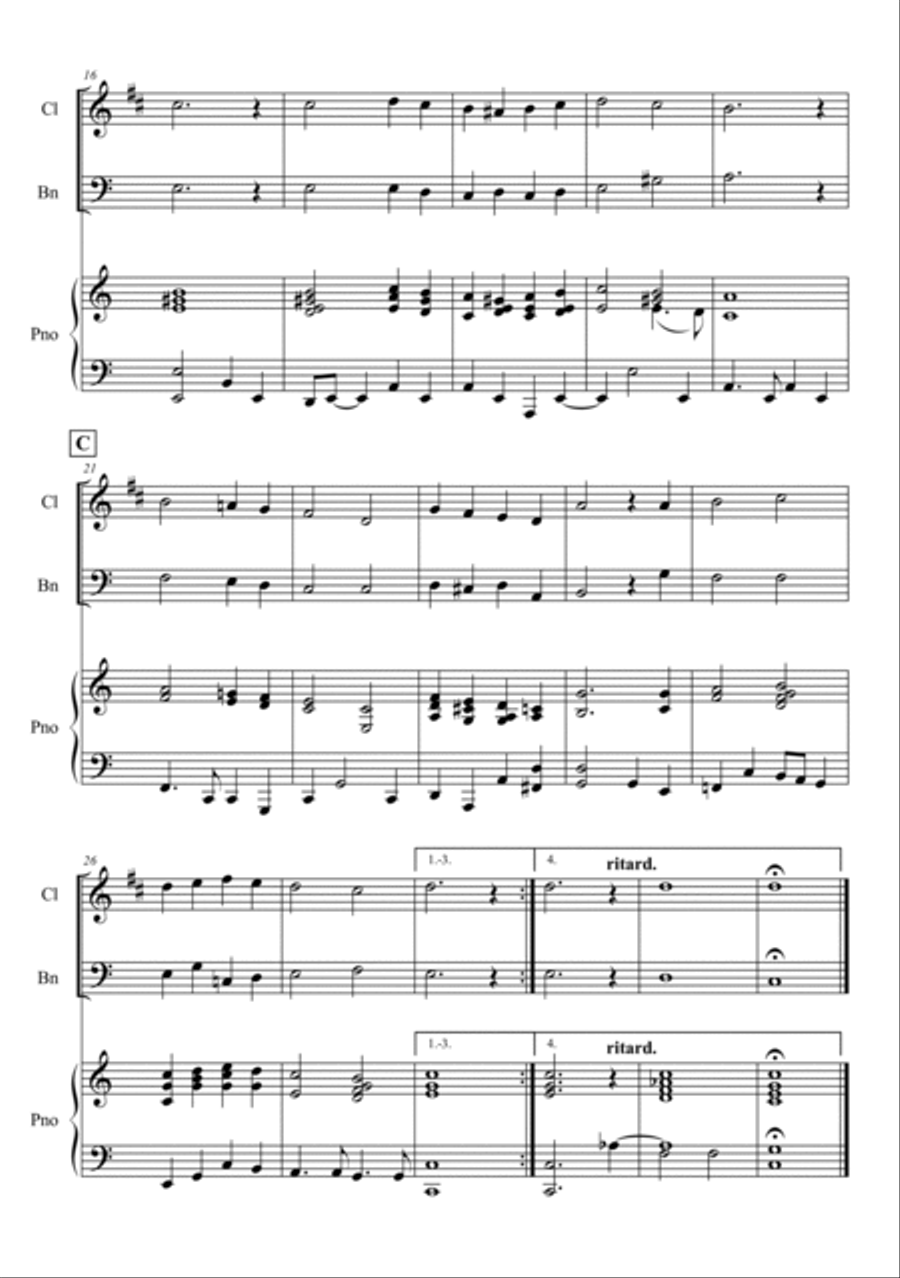Christians, Awake, Salute The Happy Morn Woodwind Duet scores gallery preview page 2