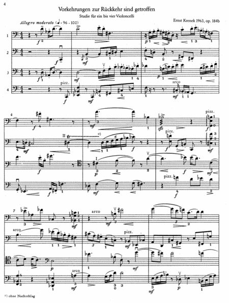 Two Studies for one to four Violoncellos op. 184 a/b