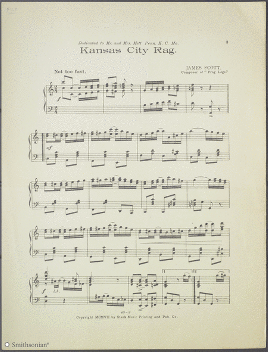 Kansas City Rag Piano Solo scores gallery preview page 3