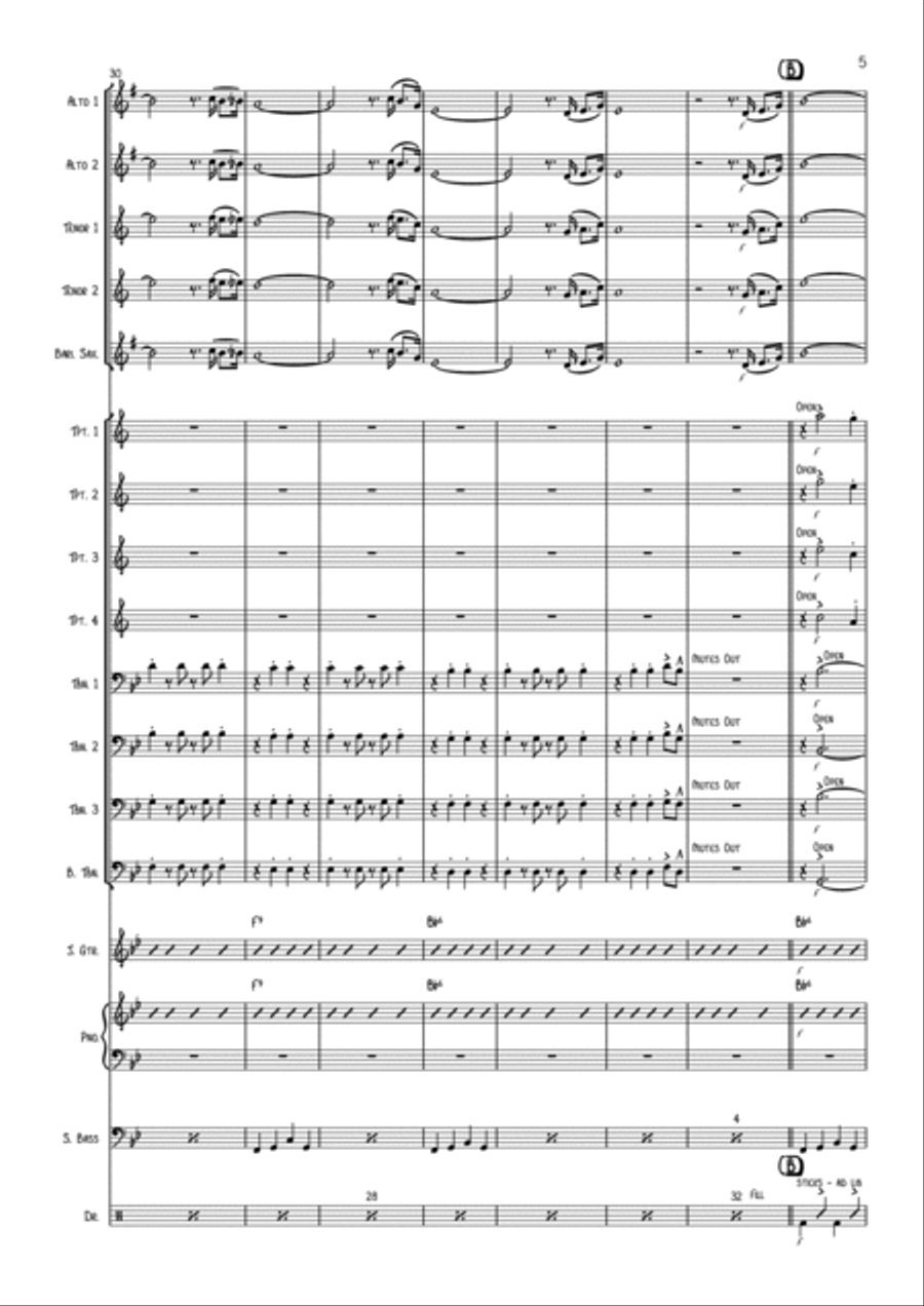 Jitterbug Jump for Big Band Jazz Ensemble scores gallery preview page 5