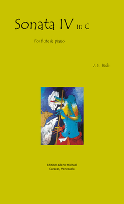 Book cover for Bach Sonata 4 for flute in C