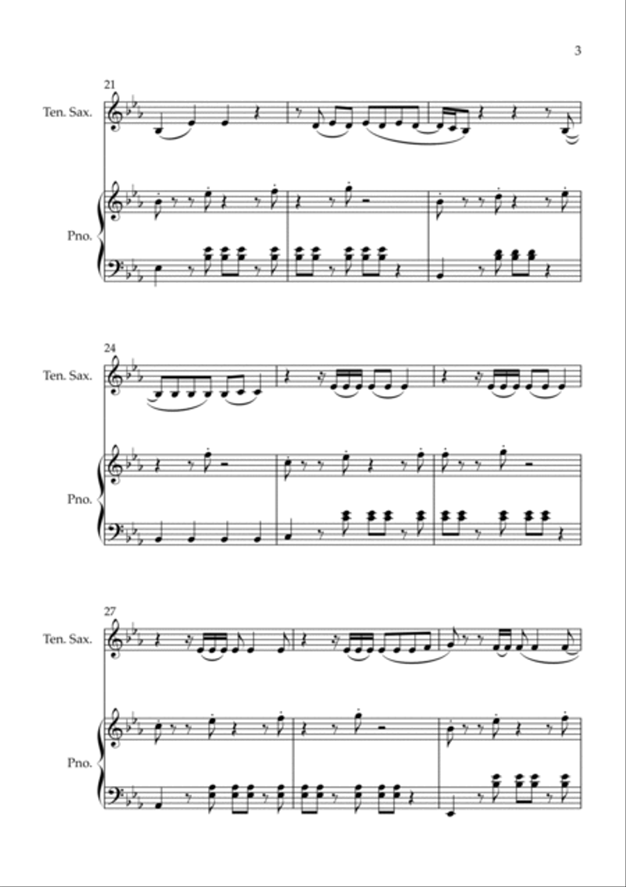 Shivers Shivers Tenor Saxophone scores gallery preview page 3