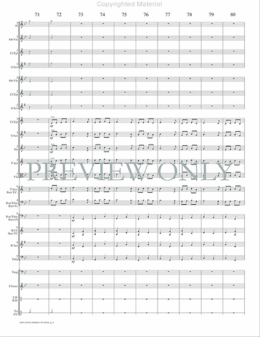 Ding Dong Merrily on High Concert Band scores gallery preview page 11