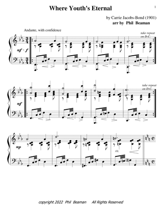 Where Youth's Eternal - piano solo