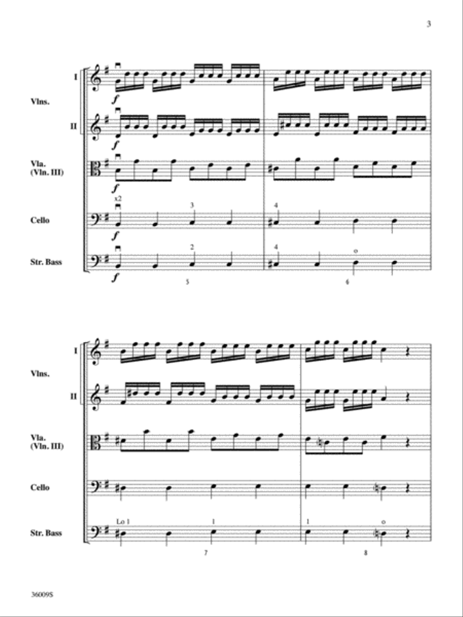 Concerto in G Major (from the Concerto for Two Mandolins): Score String Orchestra scores gallery preview page 3