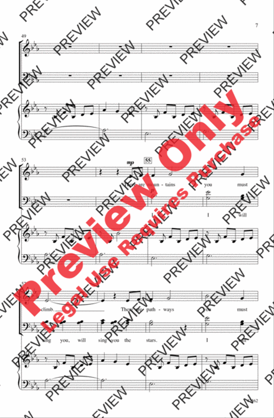 I Will Sing You the Stars 4-Part scores gallery preview page 6