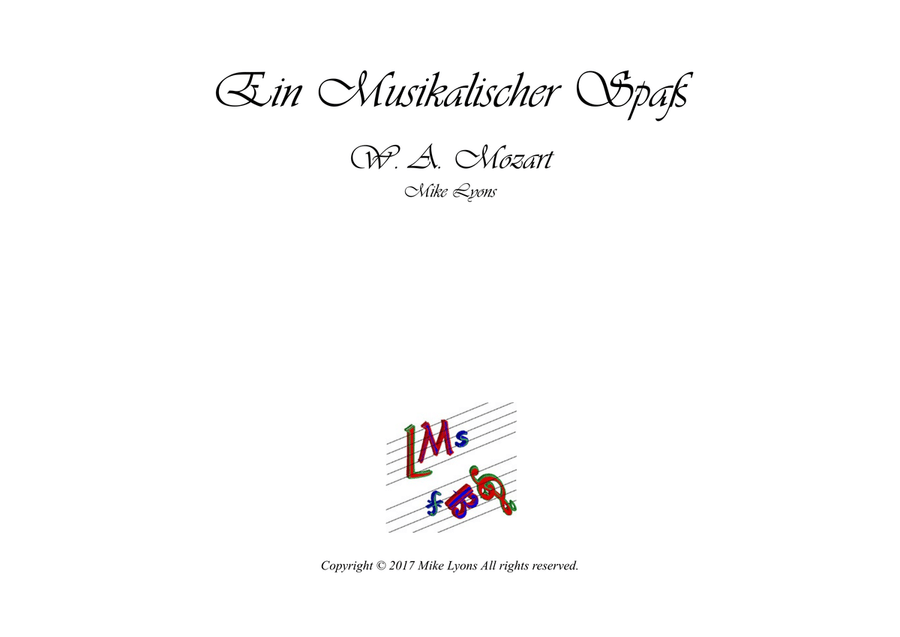 Brass Octet - Mozart - Ein Musikalischer Spaß Large Ensemble scores gallery preview page 1