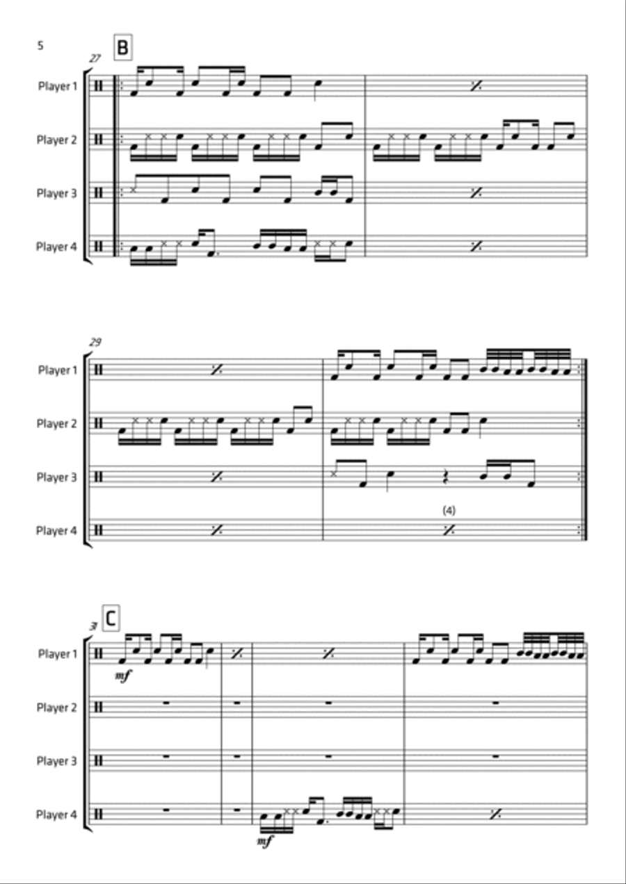 SLAP! SLAP! Percussion Ensemble scores gallery preview page 6