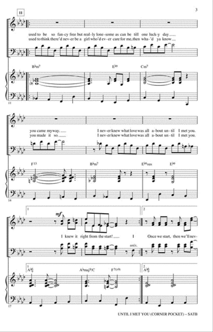 Until I Met You (Corner Pocket) Choir scores gallery preview page 3