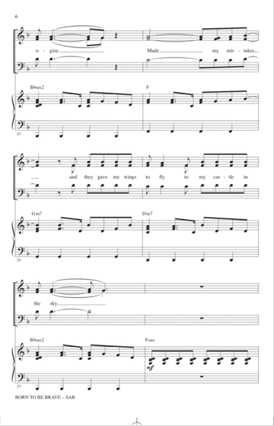 Born To Be Brave (from High School Musical: The Musical: The Series) (arr. Mac Huff) 3-Part scores gallery preview page 5