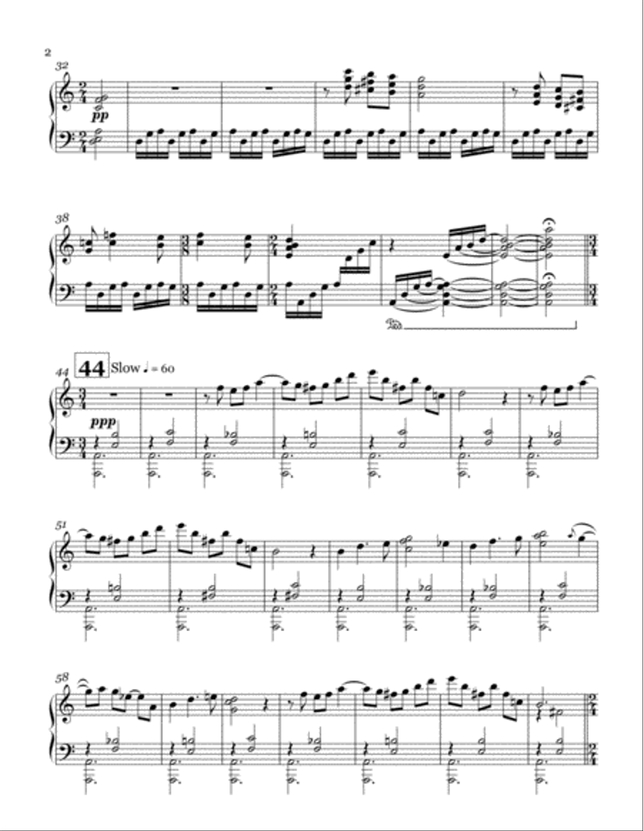 Obsidian Waves and Missing Thoughts Piano Solo scores gallery preview page 2