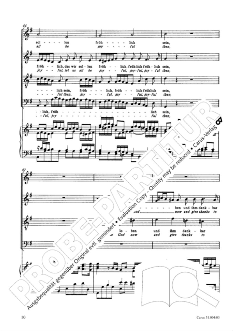 Christ lay in death's cold prison (Christ lag in Todesbanden) 4-Part scores gallery preview page 11