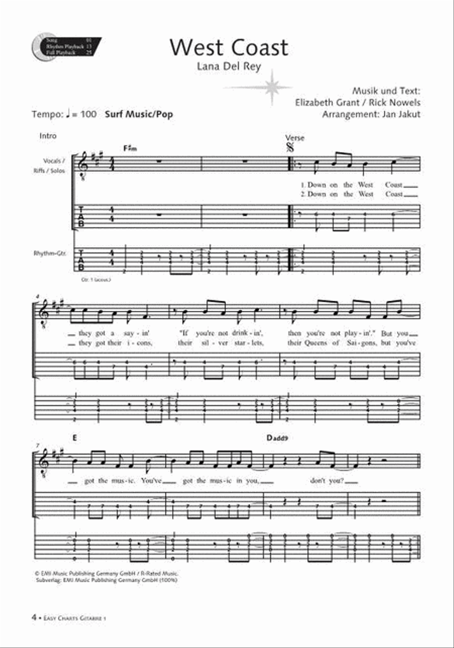 Easy Charts Gitarre Easy Charts Gitarre Guitar scores gallery preview page 2
