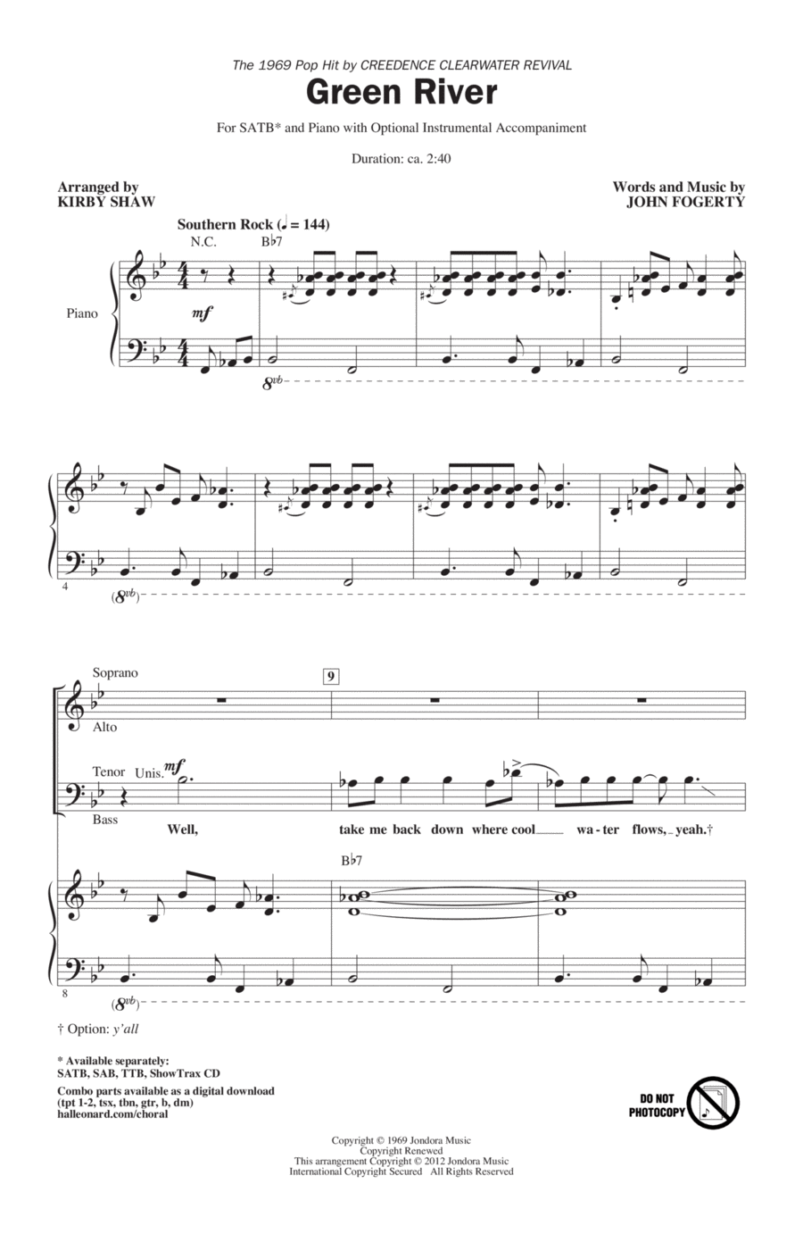 Green River 4-Part scores gallery preview page 1