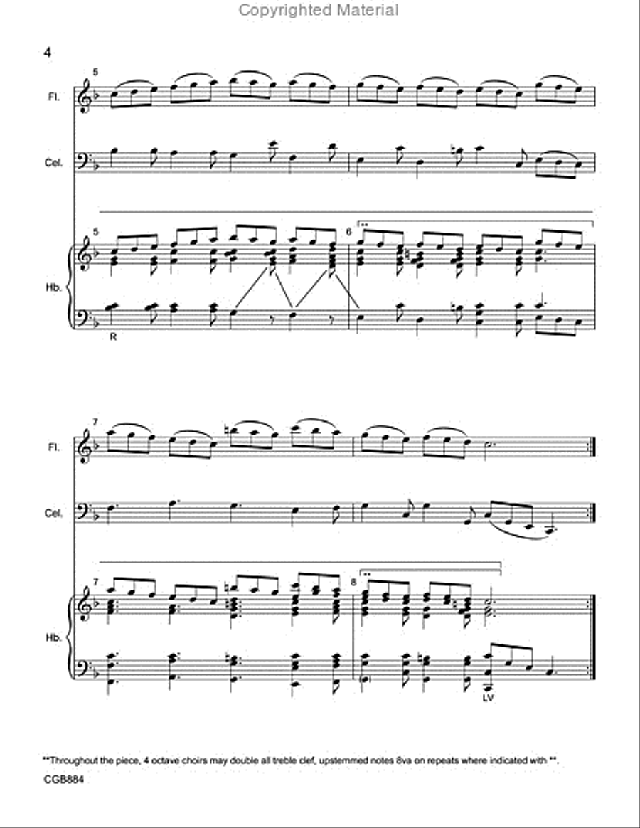 Gigue Full Score Handbell Choir scores gallery preview page 4