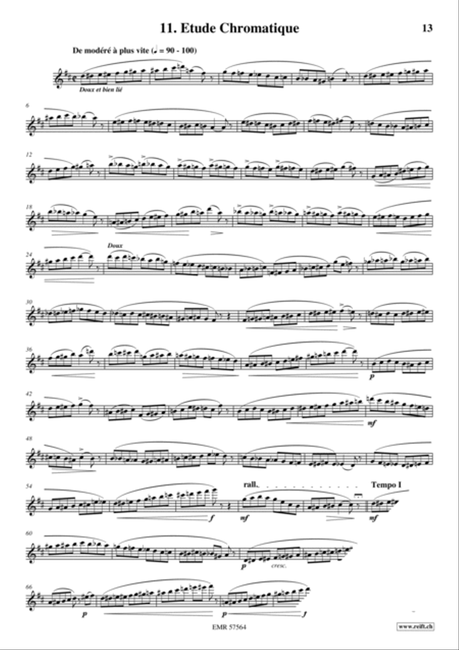 32 Etudes de Perfectionnement Flute Solo scores gallery preview page 13