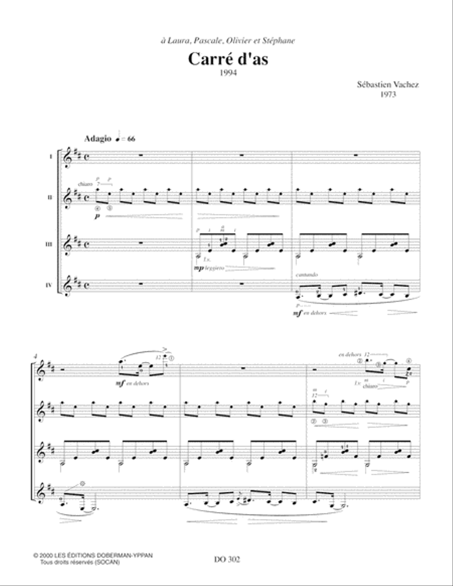 Carré d'as Carré d'as Guitar Ensemble scores gallery preview page 3