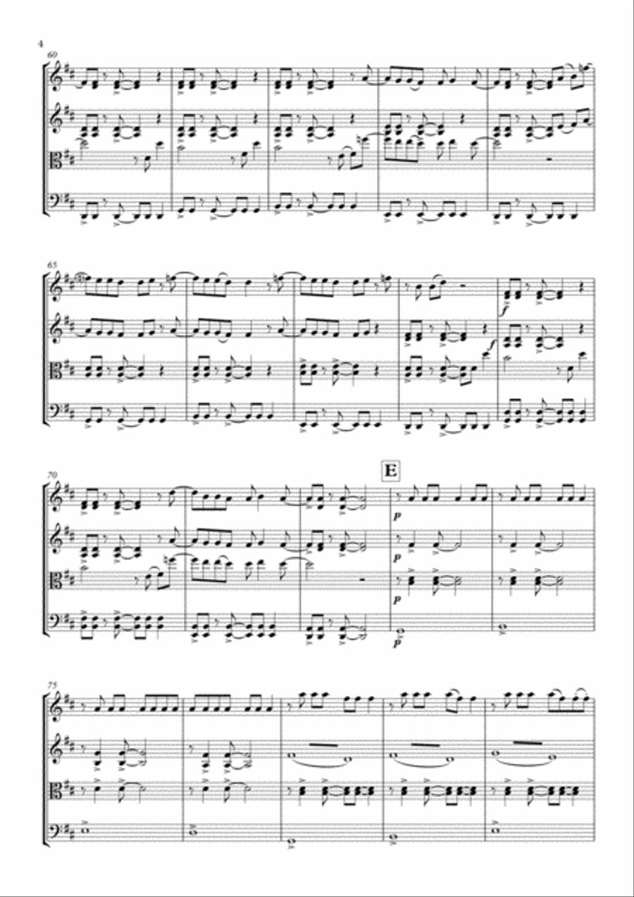 Sugar String Quartet scores gallery preview page 5