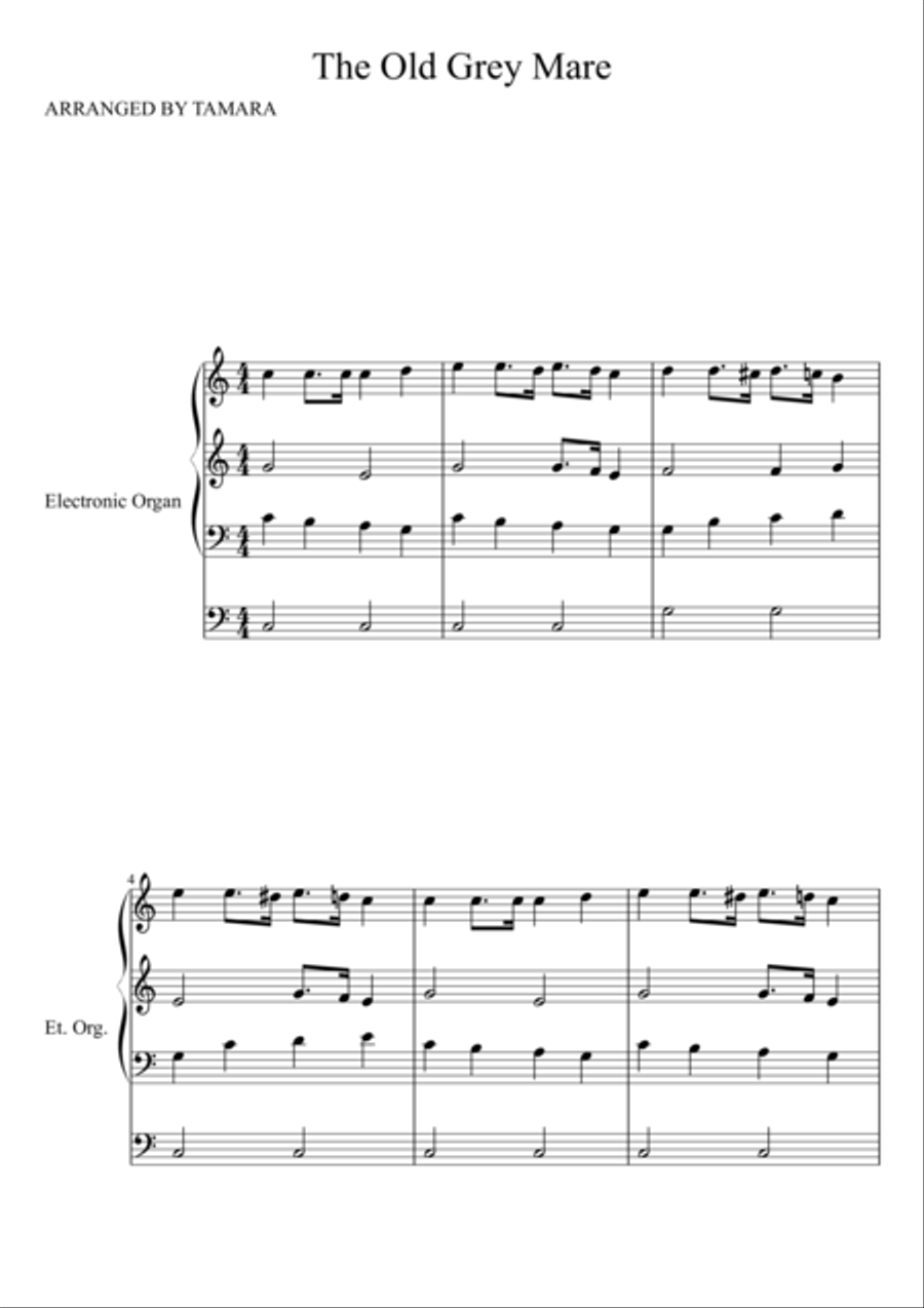 The Old Grey Mare The Old Grey Mare Marching Band scores gallery preview page 1