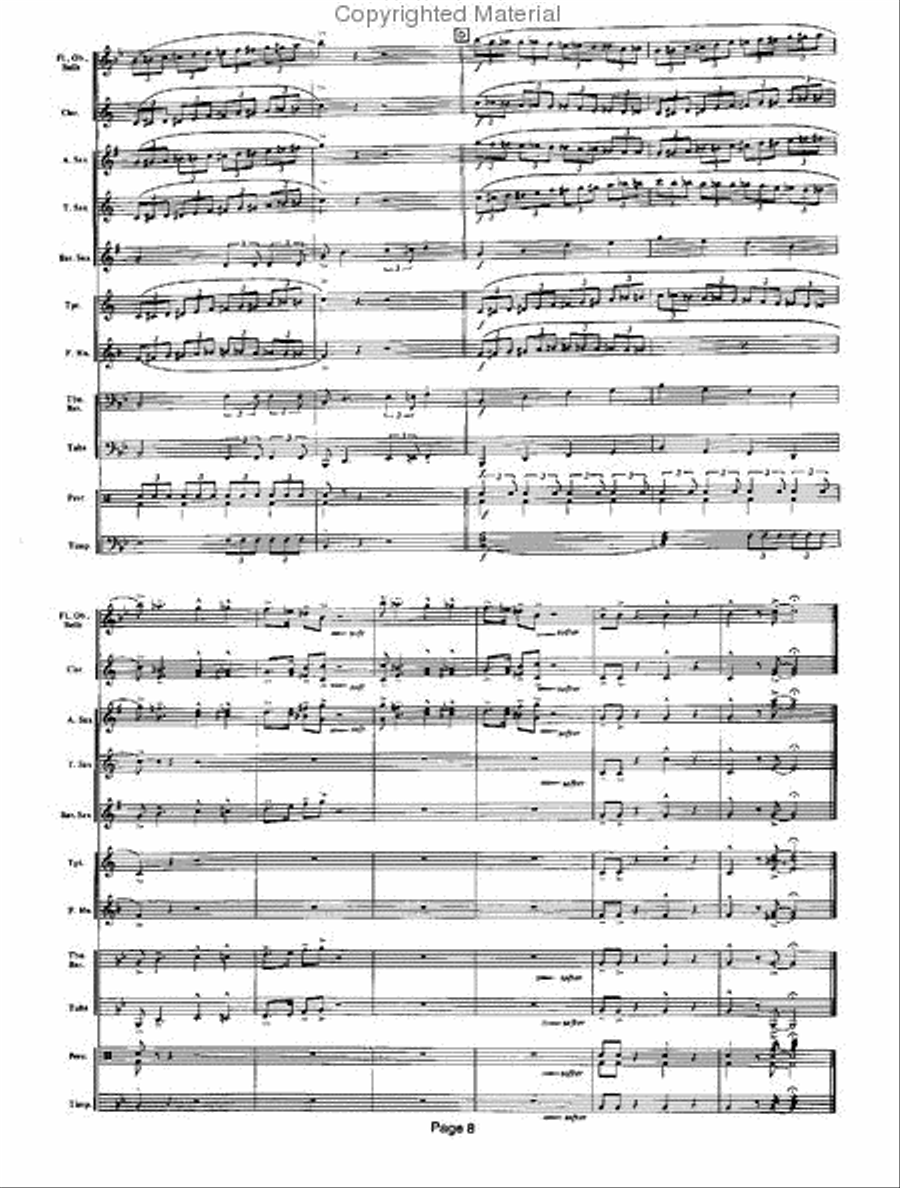 Automatic Chromatic Lots of Fun Warmin' Up Blues Concert Band scores gallery preview page 7