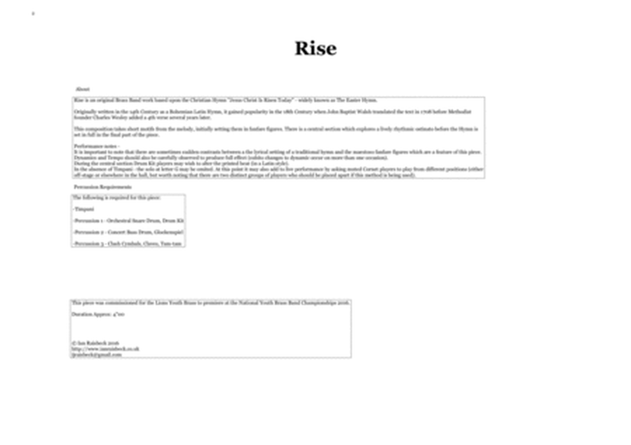 Rise image number null