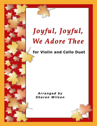 Book cover for Joyful, Joyful, We Adore Thee (Easy Violin and Cello Duet)