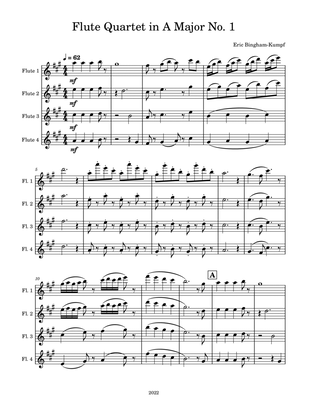 Book cover for Flute Quartet in A Major No. 1