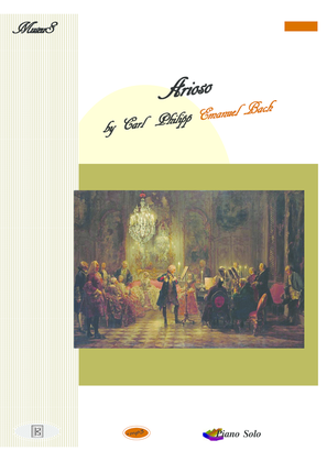 Book cover for Arioso by C.P.E. Bach for piano solo plus mp3