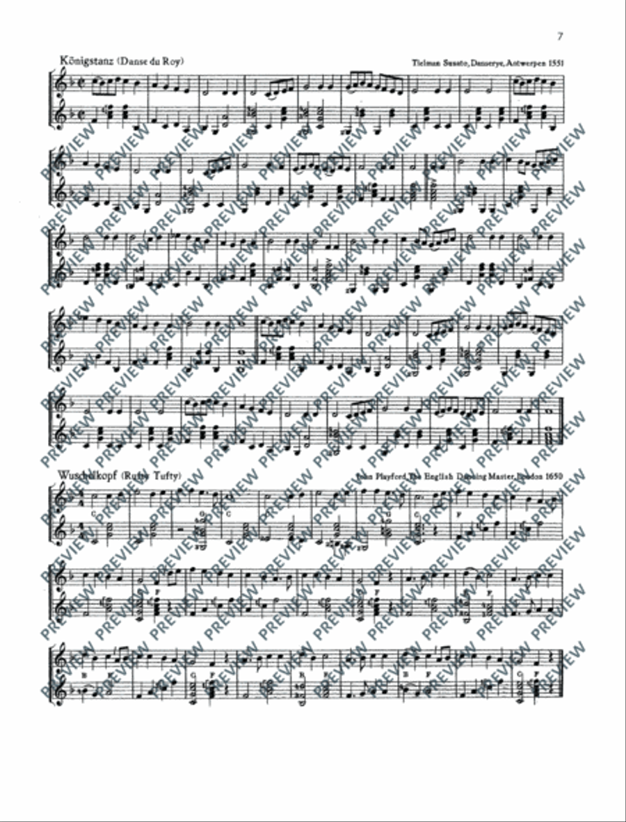 Alte Tanzstücke Alte Tanzstücke Recorder scores gallery preview page 8